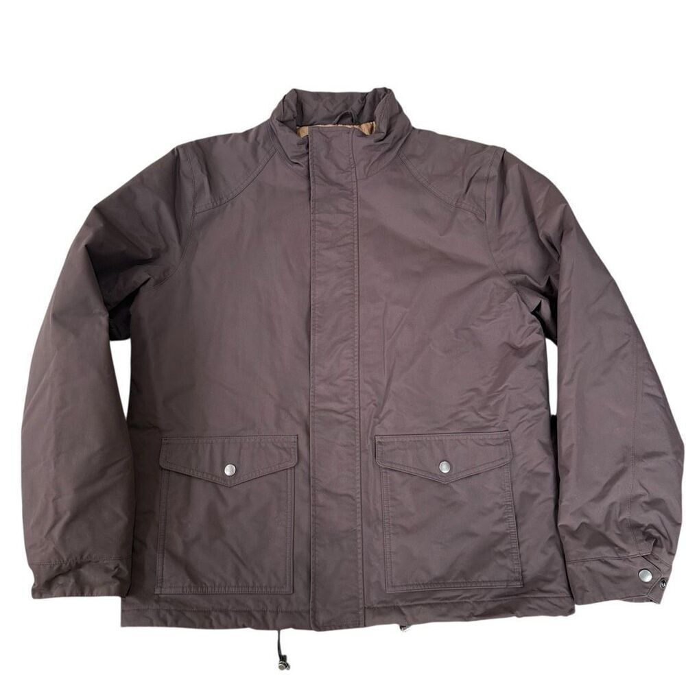 Lands End Jacket Mens Outdoor Lightweight Quilted Hiking Causal Brown size L